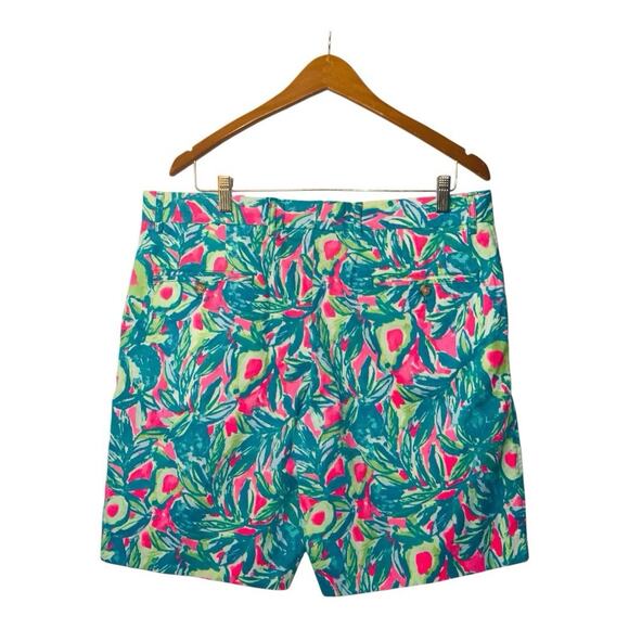 Lilly Pulitzer Mens 36 Beaumont Shorts Pink Sunset Guac and Roll Beach - Picture 4 of 8